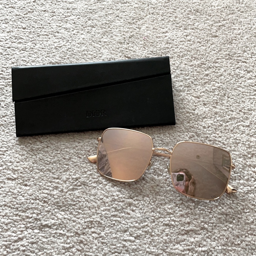 Authentic Christian Dior Rosé Gold/Gold Sunglasses